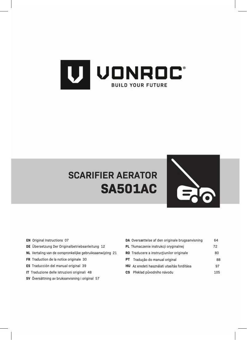 Page 1 of the manual User Manual Vonroc SA501AC
