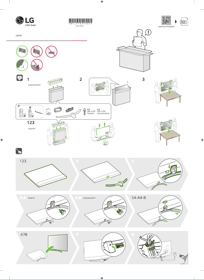 Page 1 of the manual User Manual LG 43UN74003LB