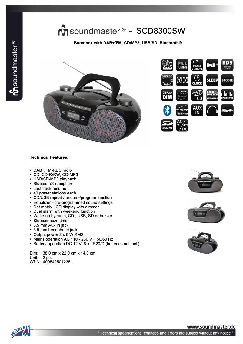 First page image of the manual for SCD8300