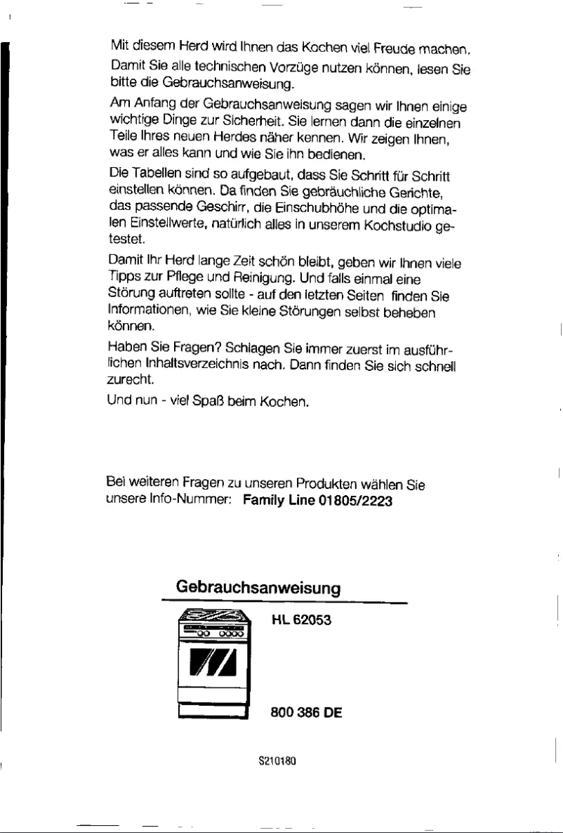 Page 1 of the manual User Manual Siemens HL62053