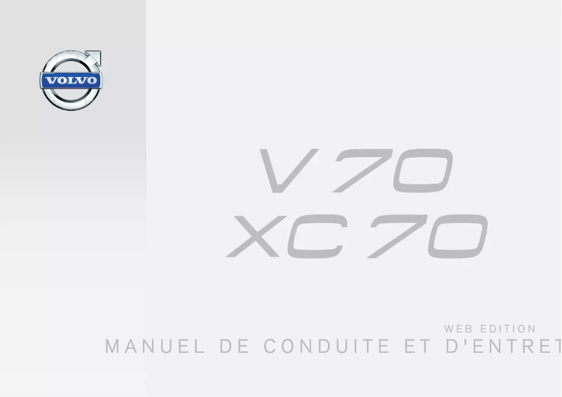 Page 1 de la notice Manuel utilisateur Volvo V70 (2014)