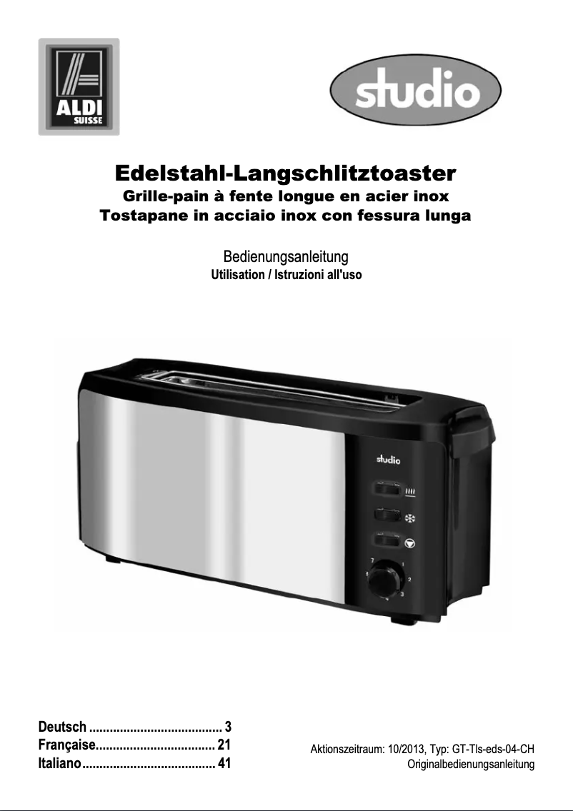 First page image of the manual for GT-Tls-eds-04-CH