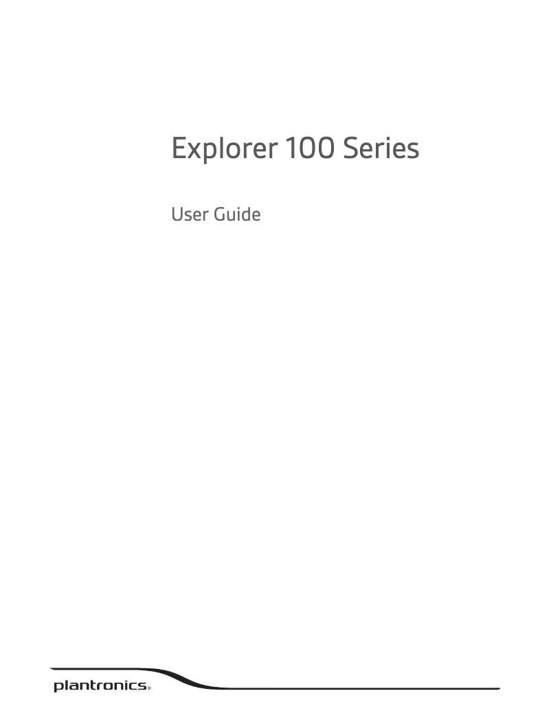 First page image of the manual for Explorer 120