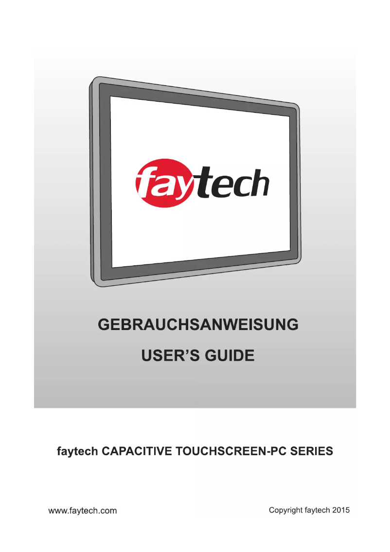 Page 1 of the manual User Manual Faytech FT17J1900W4G64GCAP