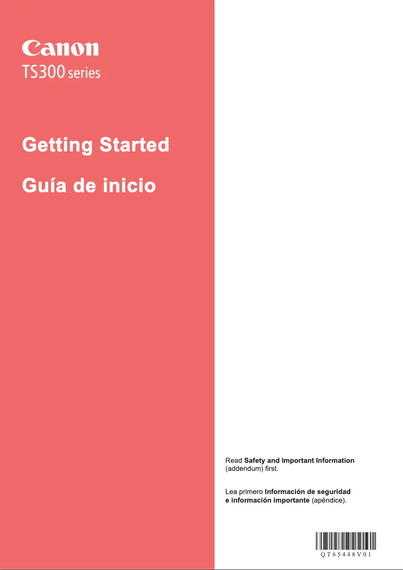 Page 1 of the manual User Manual Canon PIXMA TS302a