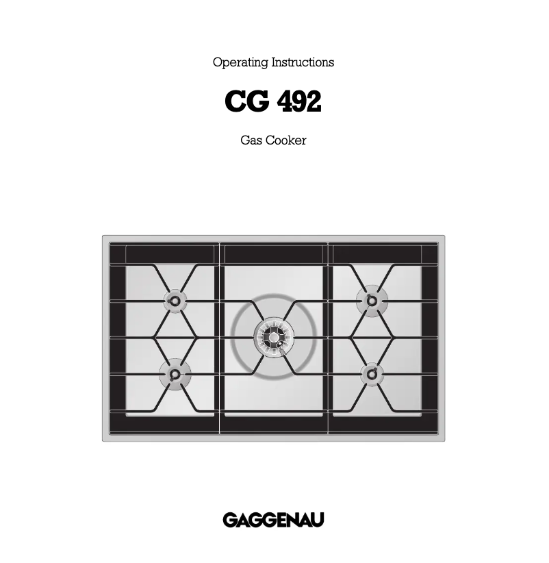 Page 1 de la notice Manuel utilisateur Gaggenau CG 492