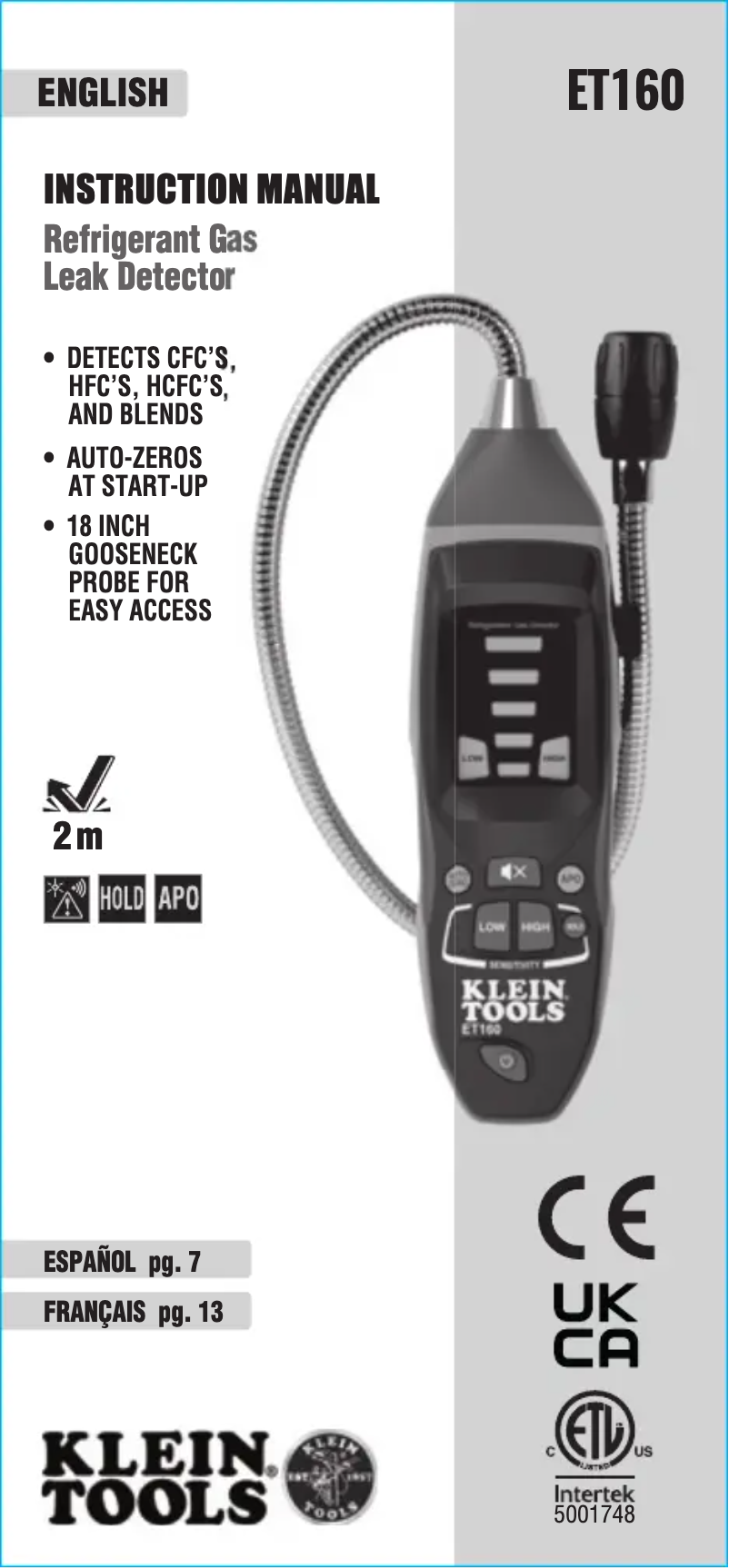 Image de la première page du manuel de l'appareil ET160