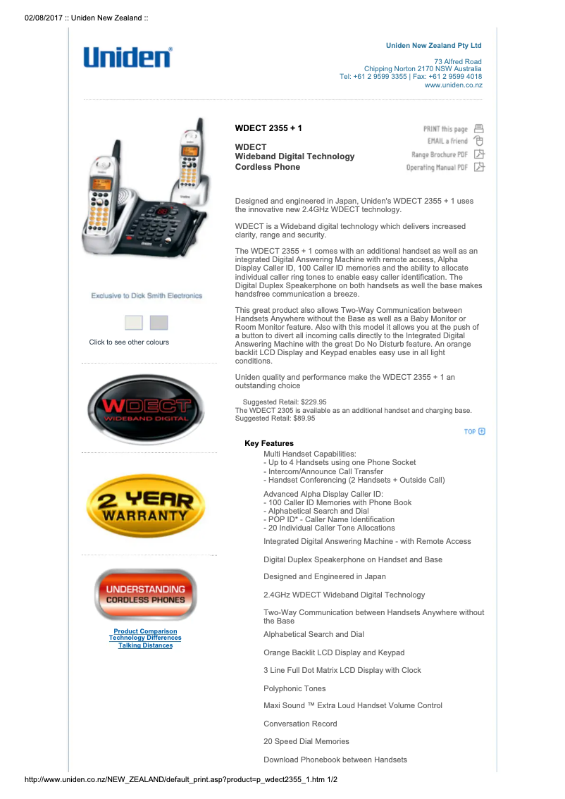 First page image of the manual for XS 215