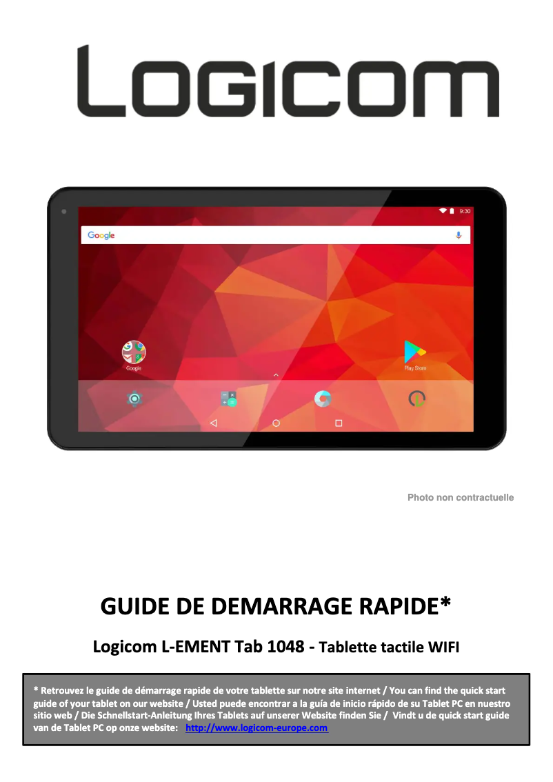 First page image of the manual for L-Ement Tab 1048