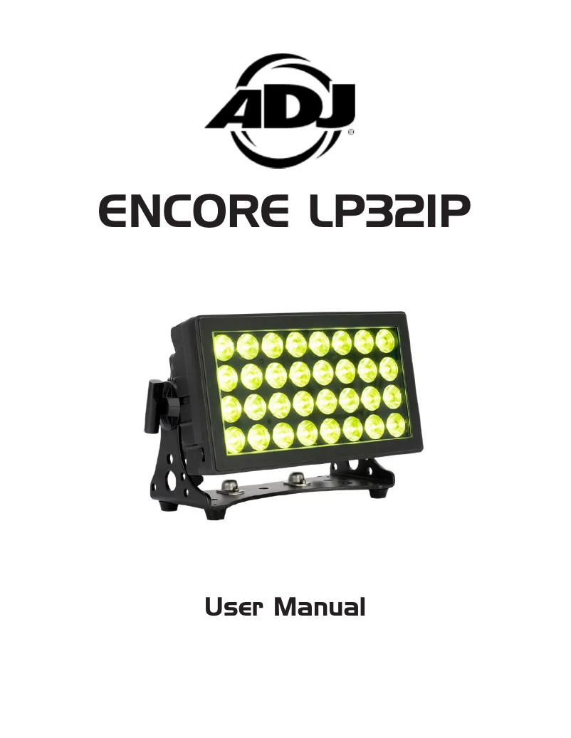 First page image of the manual for ENCORE LP32IP