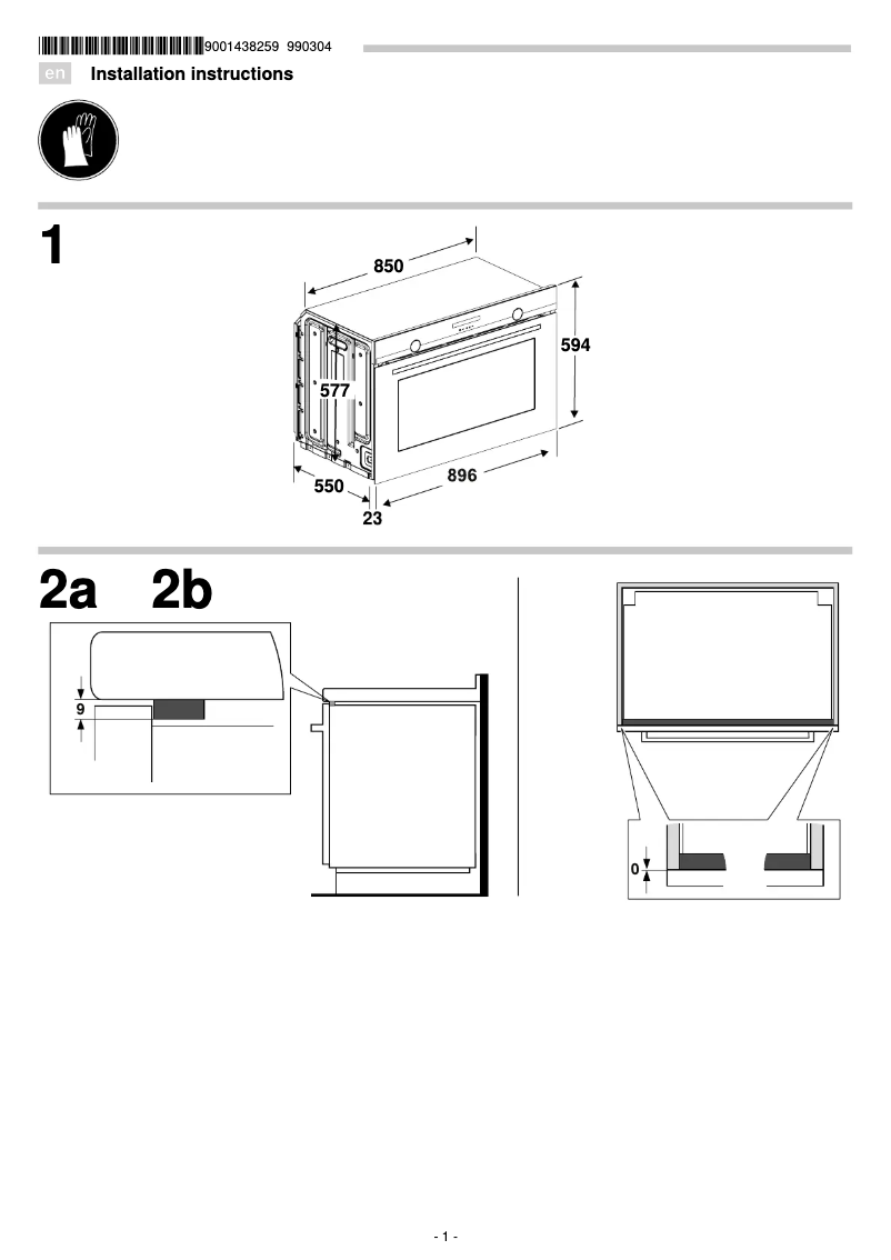 Page 1 of the manual Installation Guide Siemens VG011DBR0M