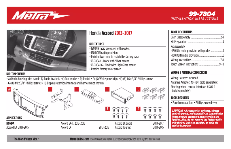 Image de la première page du manuel de l'appareil 95-6517HG
