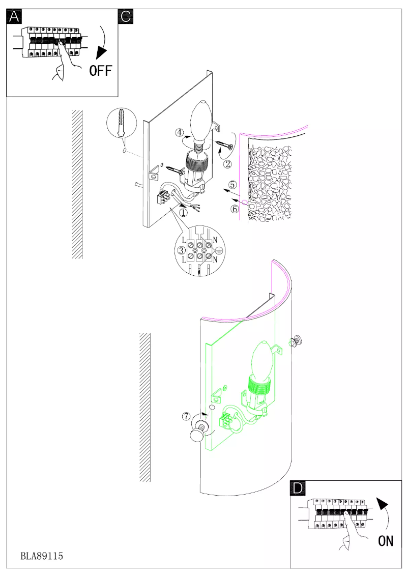 Page 1 of the manual User Manual Eglo Almera