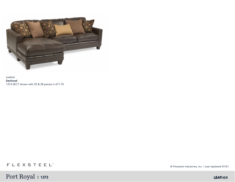 Page 1 of the manual User Manual Flexsteel Port Royal 1373-31