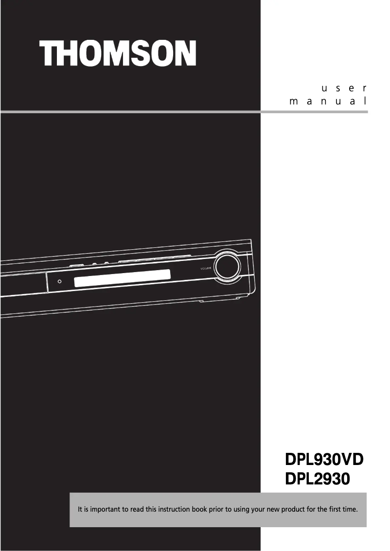 Page 1 of the manual User Manual Thomson DPL930