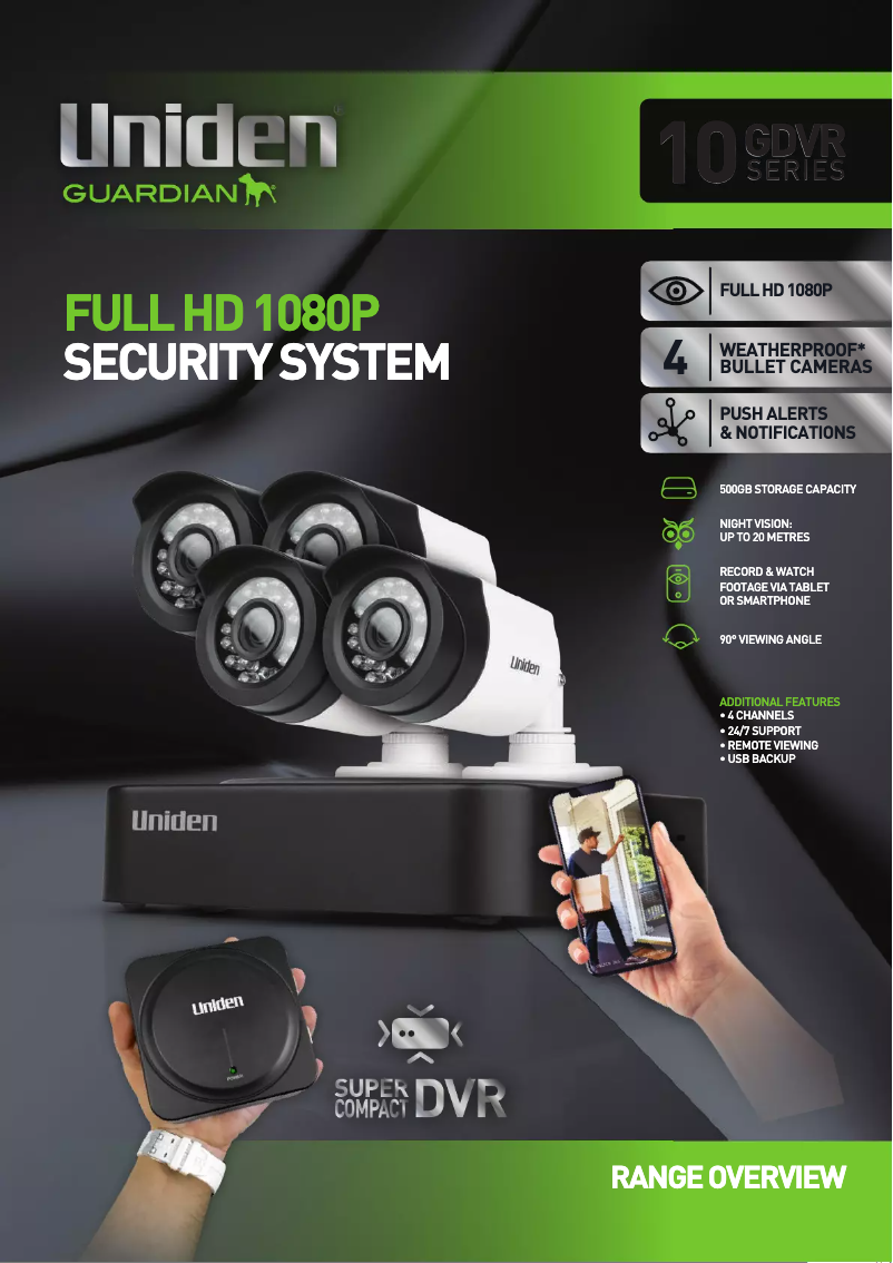 Page 1 of the manual Brochure Uniden GDVR 10440