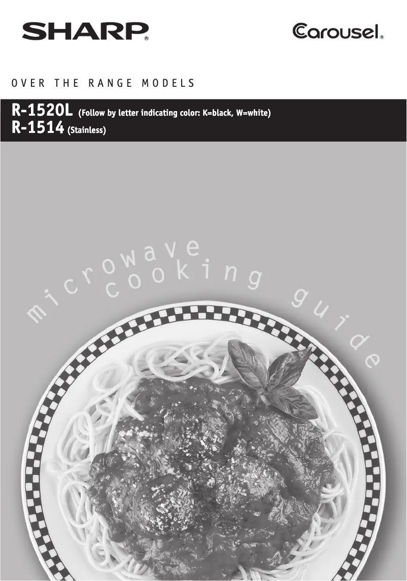 Page 1 of the manual User Manual Sharp R-1520LW