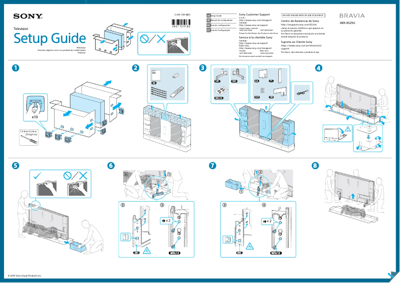 First page image of the manual for Bravia XBR-85Z9G