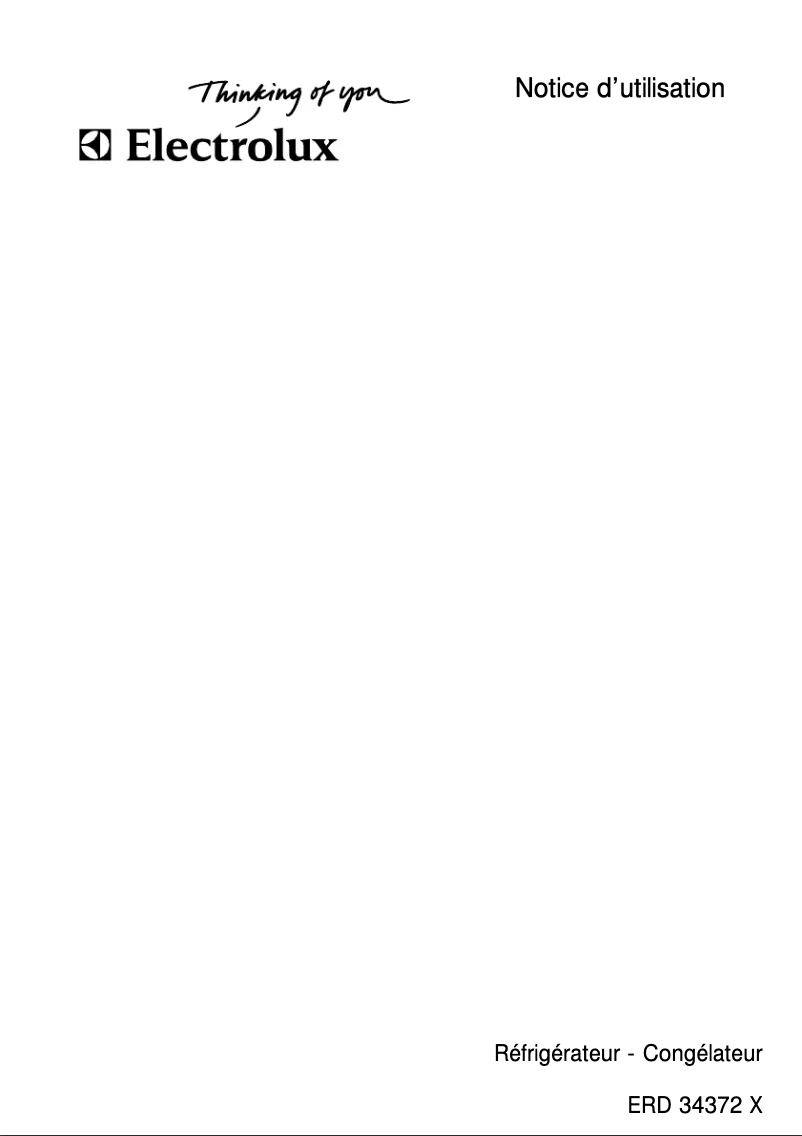 Page 1 of the manual User Manual Electrolux ERD34372X