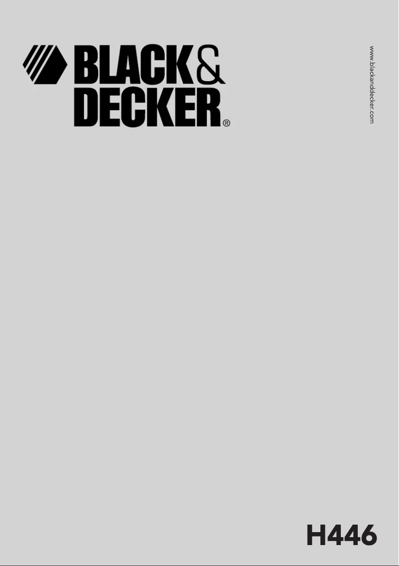 Page 1 of the manual User Manual Black & Decker H446