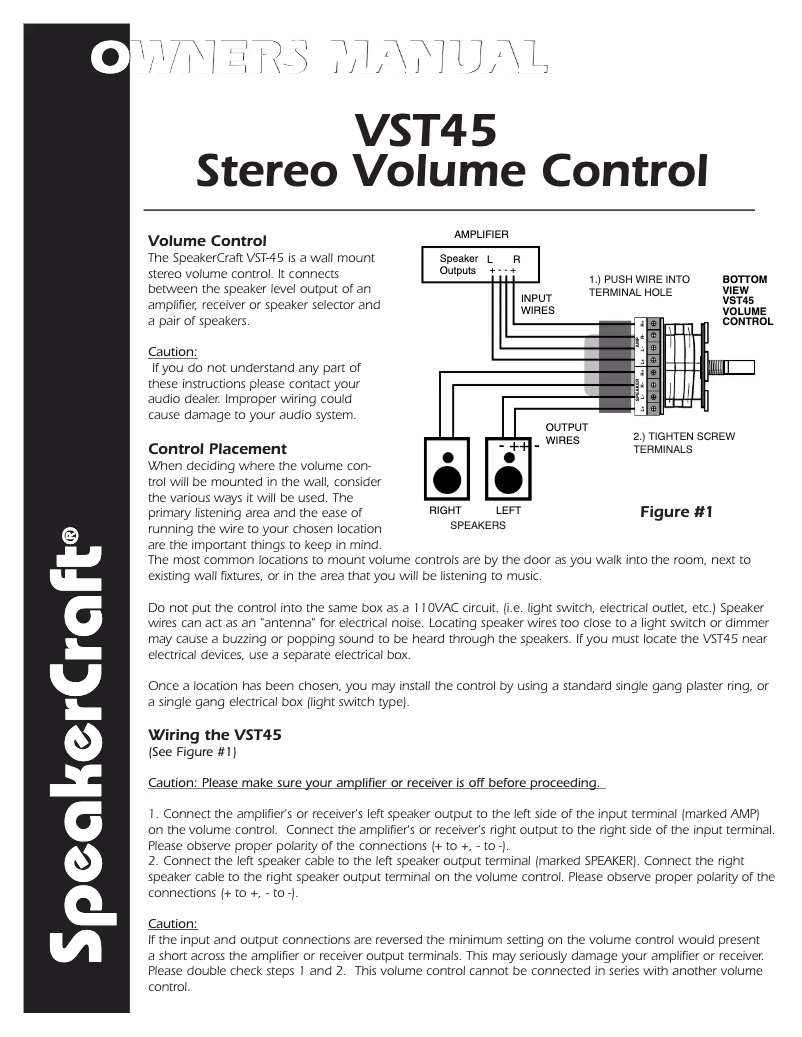 First page image of the manual for VST45