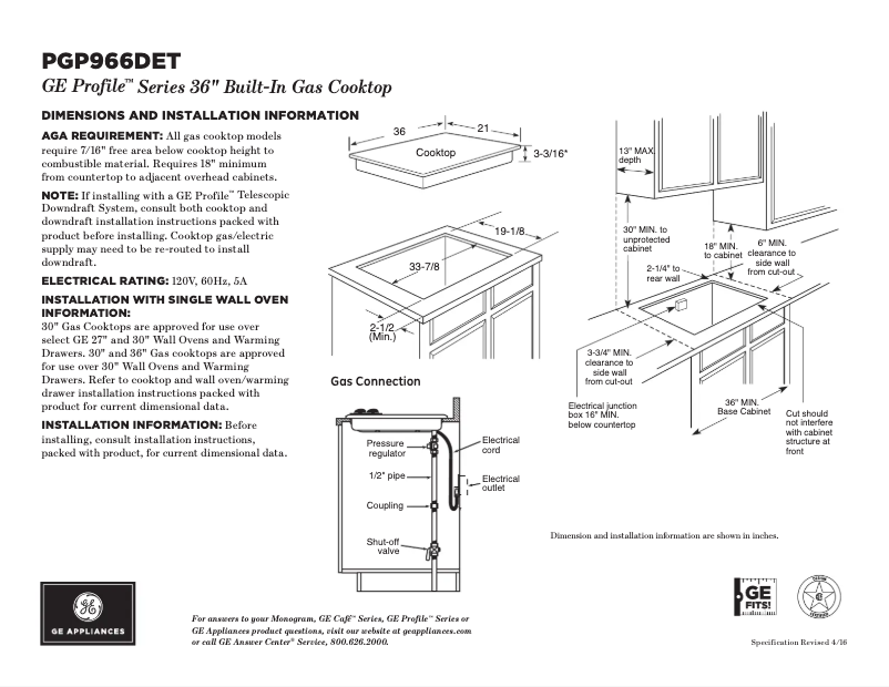 First page image of the manual for PGP966DETBB