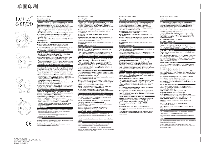 Page 1 of the manual User Manual Irox Lola Fred LF108