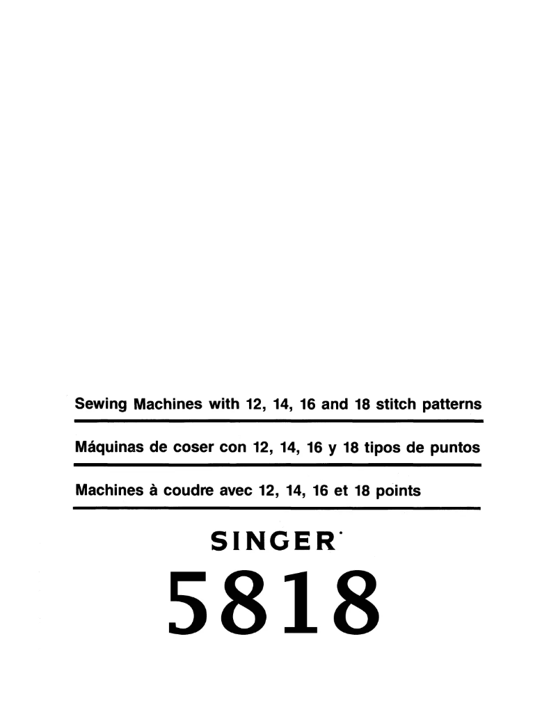 First page image of the manual for 5818