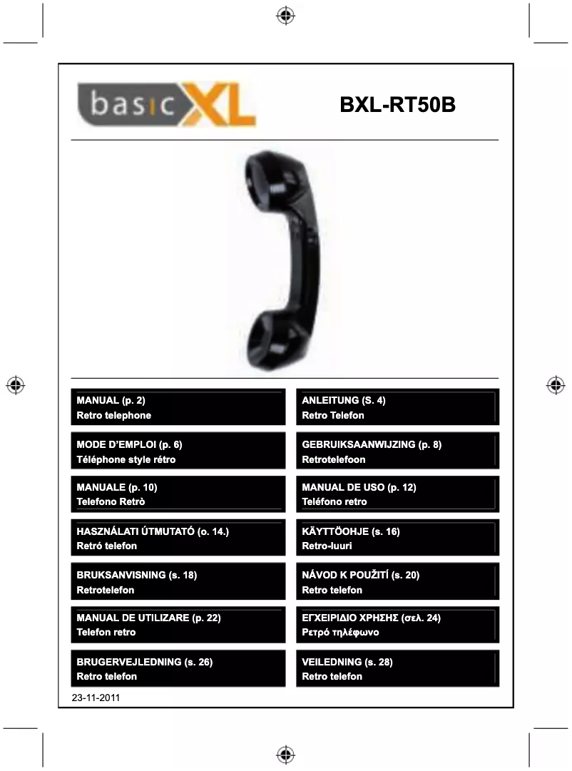 Page 1 of the manual User Manual basicXL BXL-RT50B