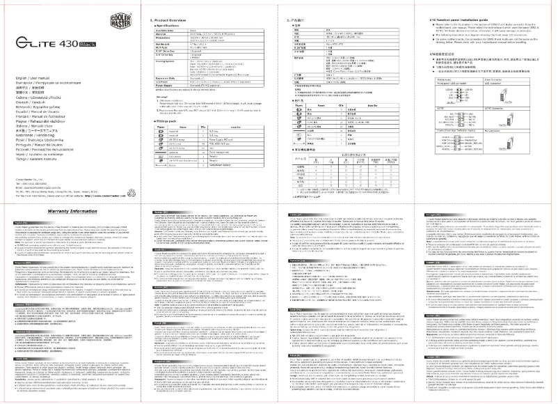 Page 1 of the manual User Manual Cooler Master 430