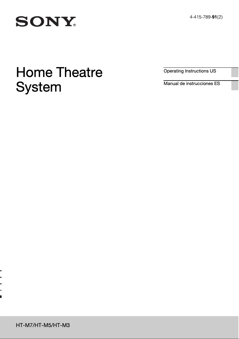 Page 1 of the manual User Manual Sony HT-M5