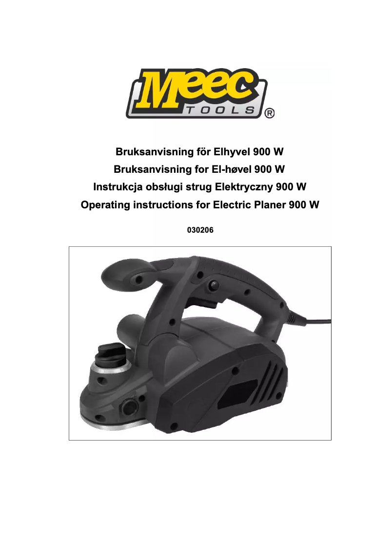 First page image of the manual for 030-206