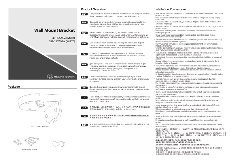 Page 1 of the manual User Manual Hanwha SBP-120WMW