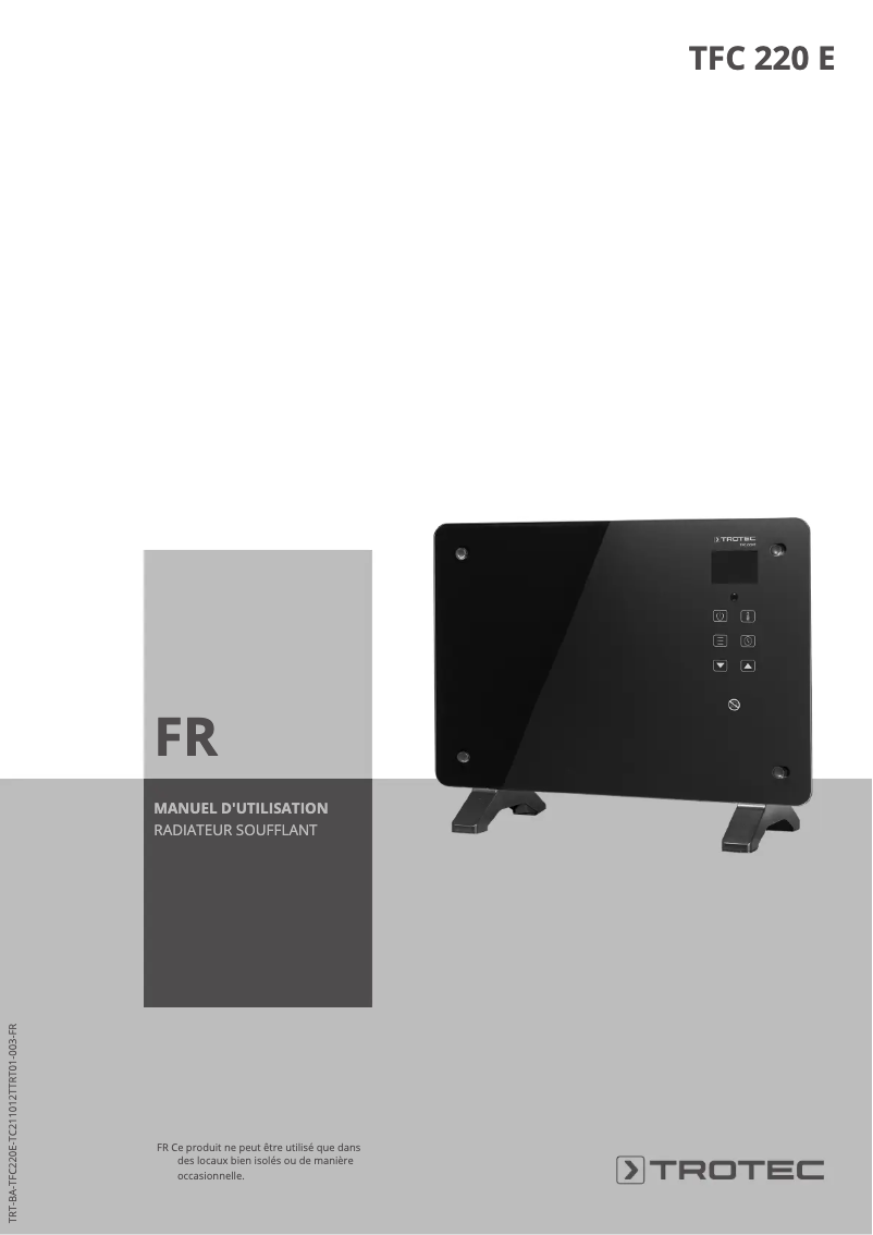 First page image of the manual for TFC 220 E