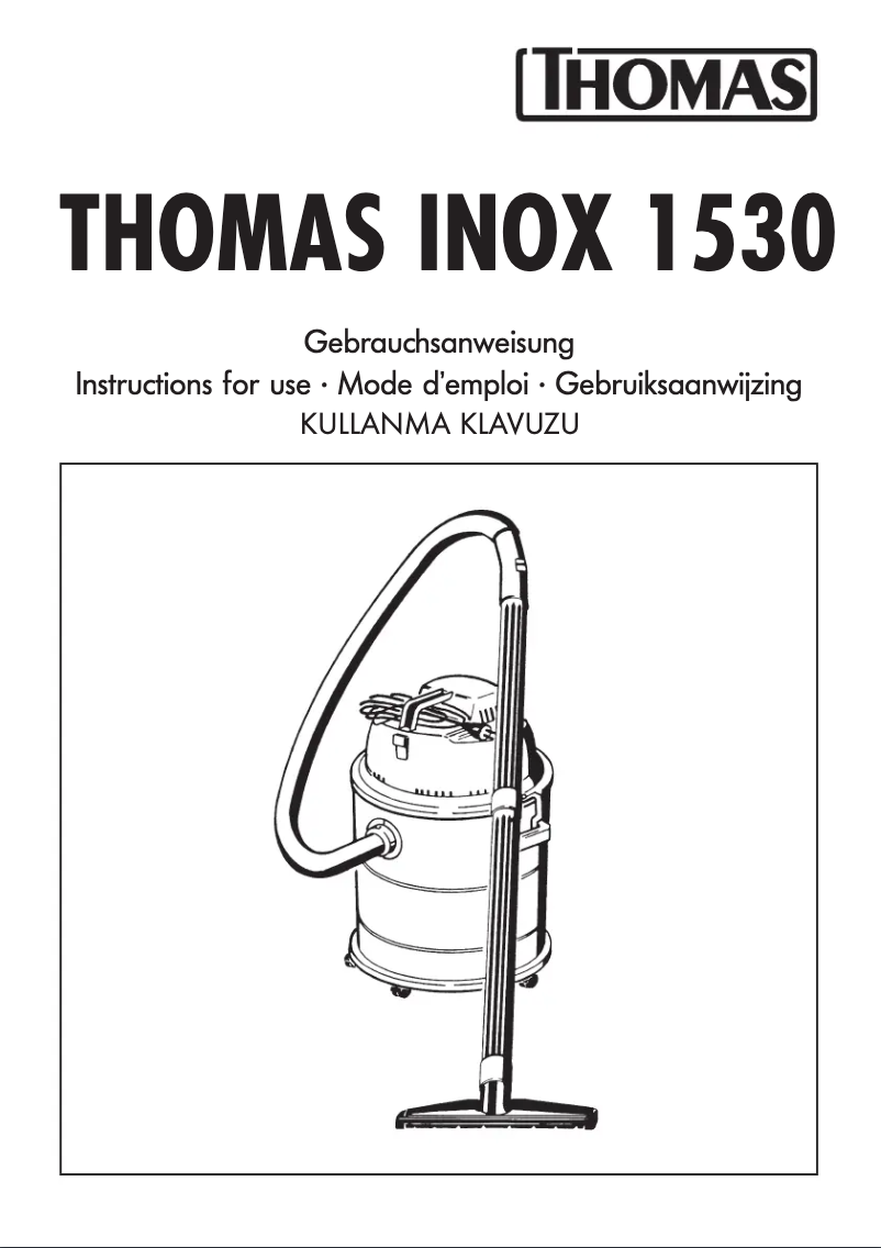 Page 1 of the manual User Manual Thomas Inox 1530