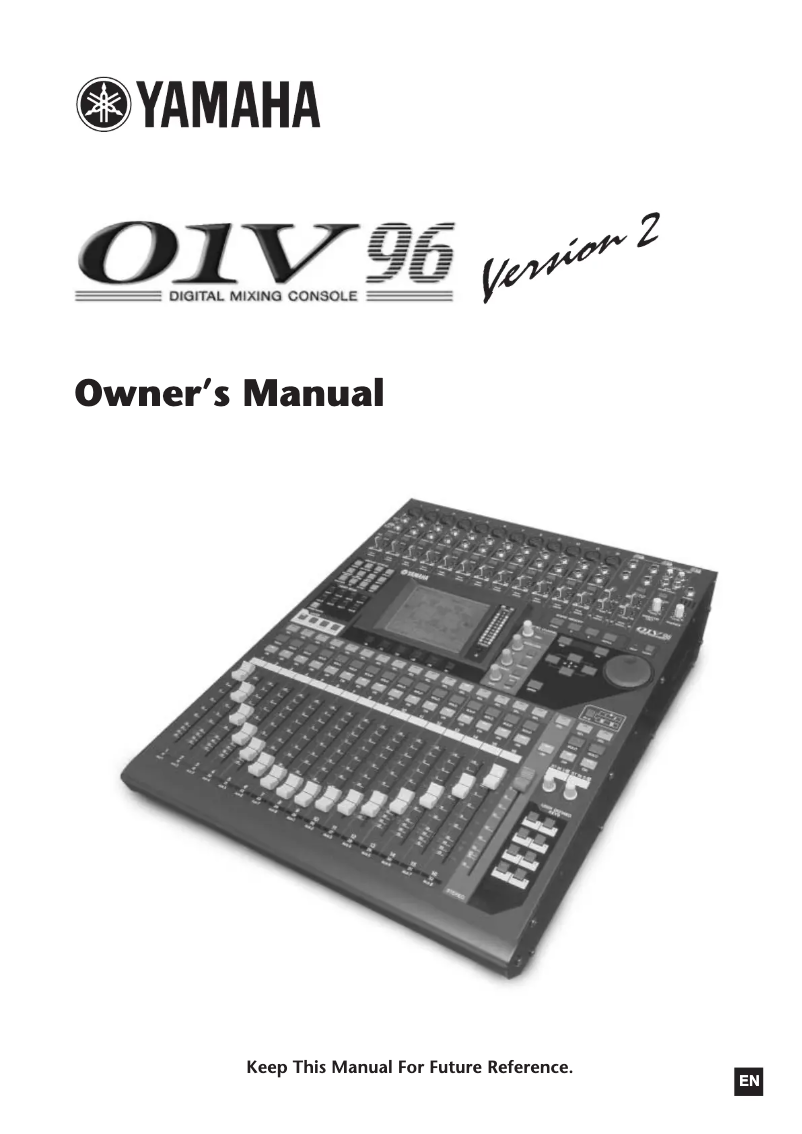 Page 1 of the manual User Manual Yamaha 01V96 Version 2