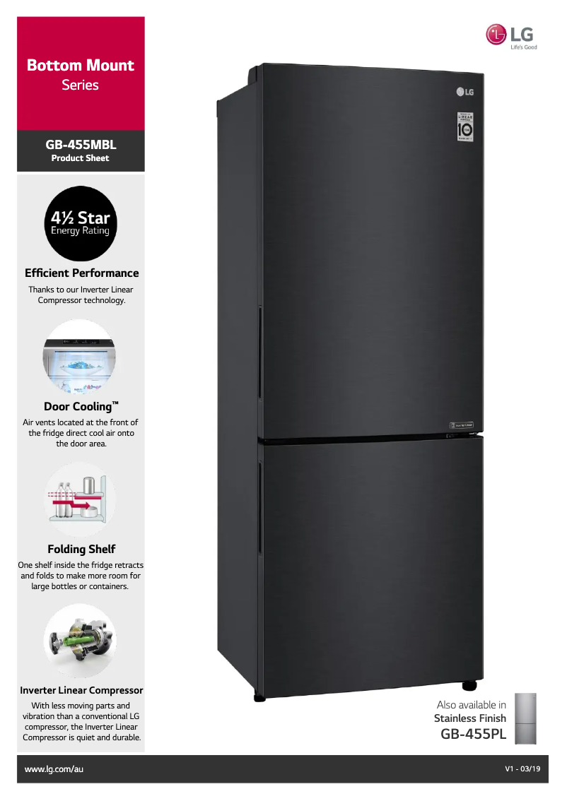 First page image of the manual for GB-455MBL