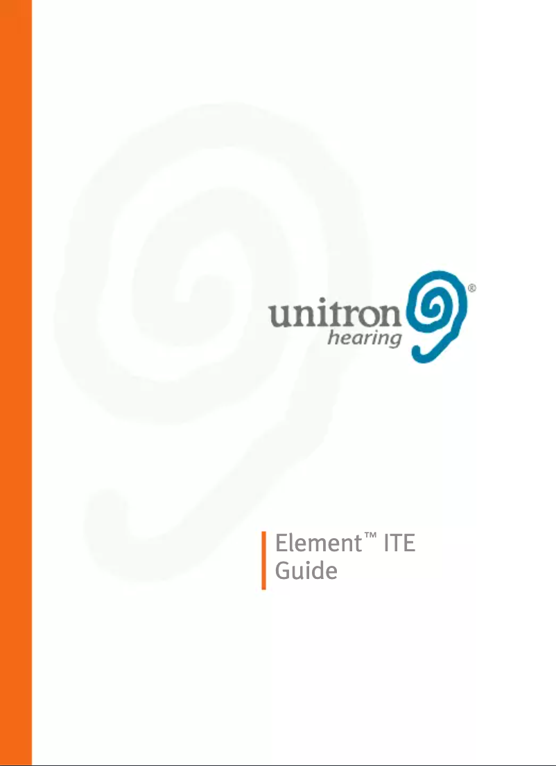 Page 1 of the manual User Manual Unitron Element ITE