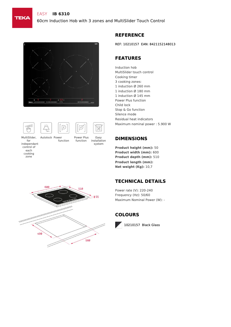 First page image of the manual for IB 6310