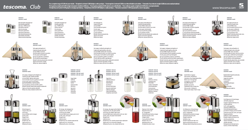 First page image of the manual for Club