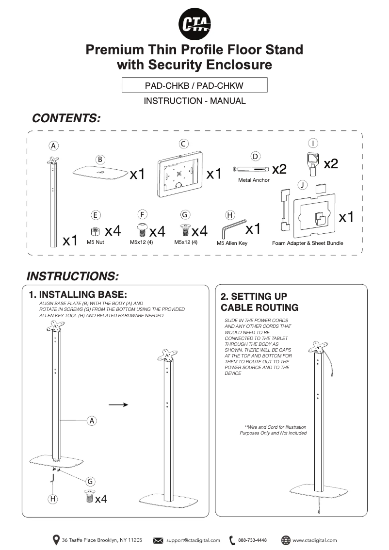First page image of the manual for PAD-CHKB