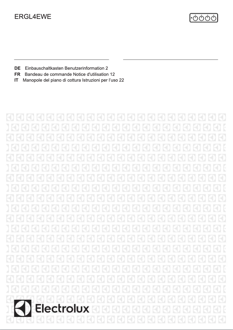 First page image of the manual for ERGL4EWE