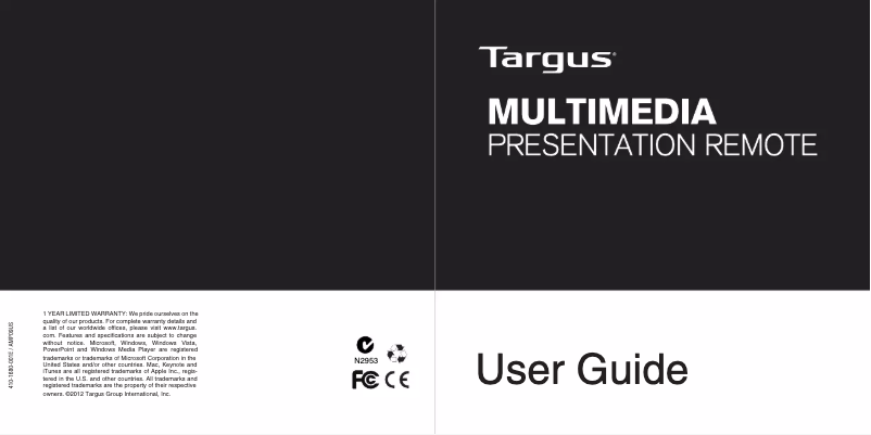 First page image of the manual for AMP09US