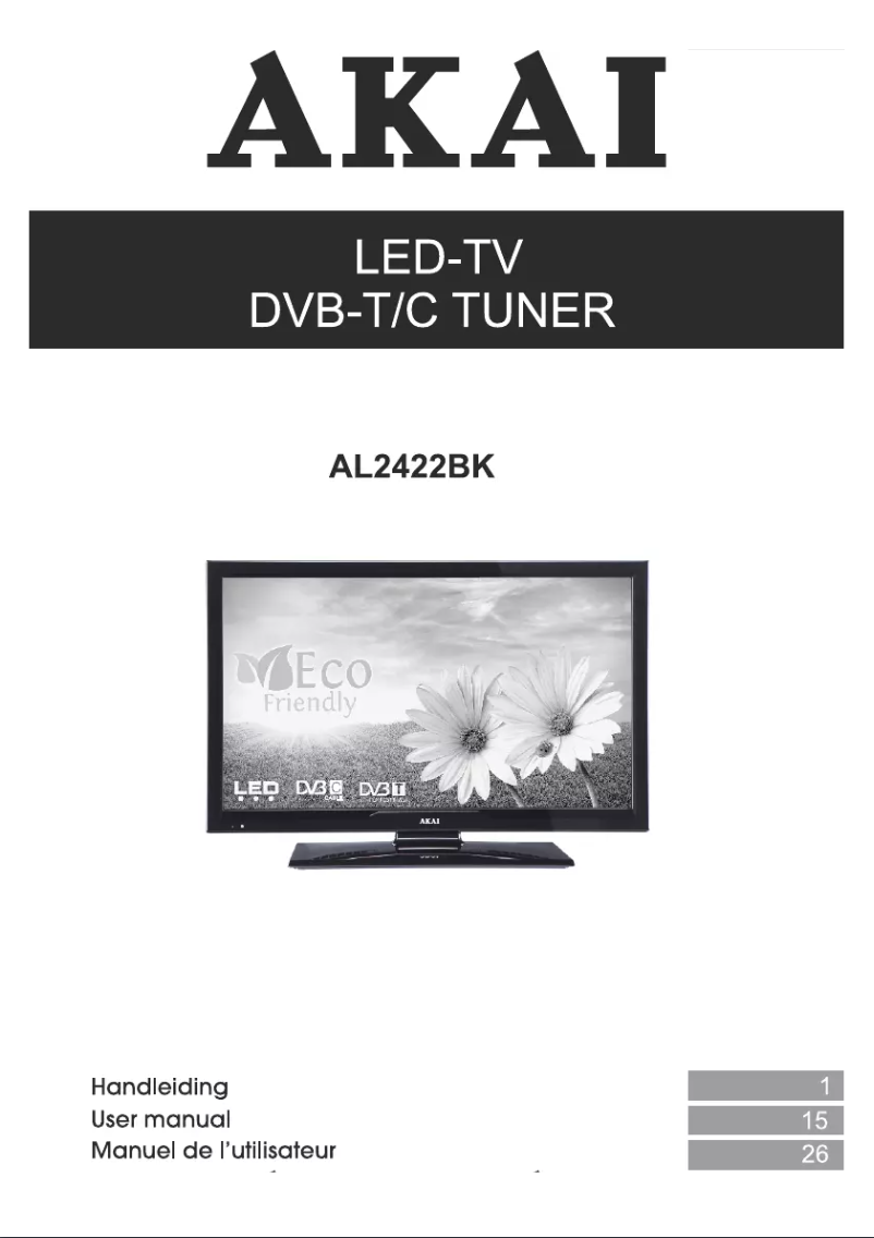 First page image of the manual for AL2422BK