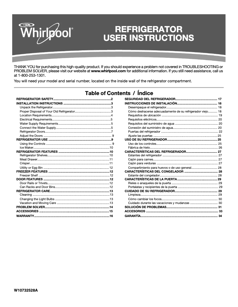 First page image of the manual for WRT111SFD