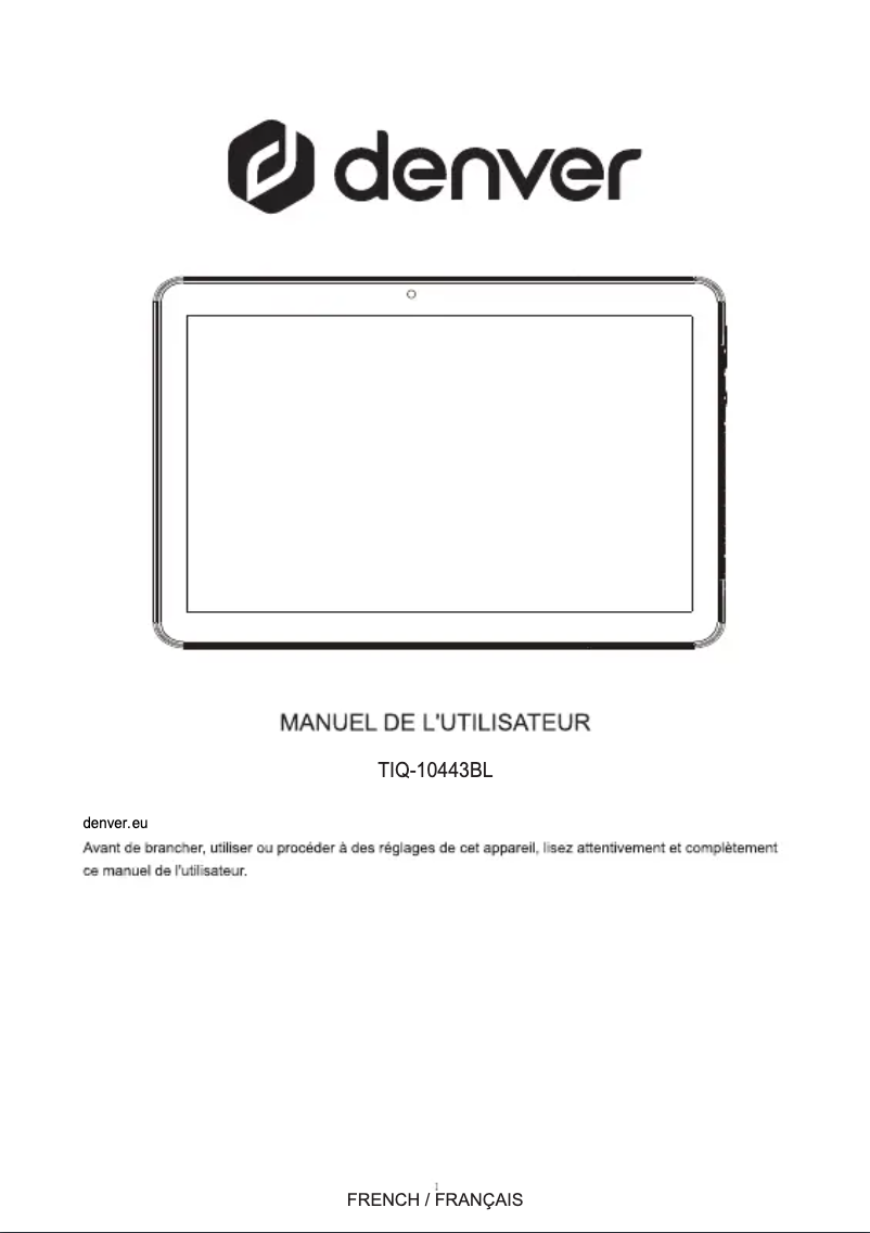 First page image of the manual for TIQ-10443