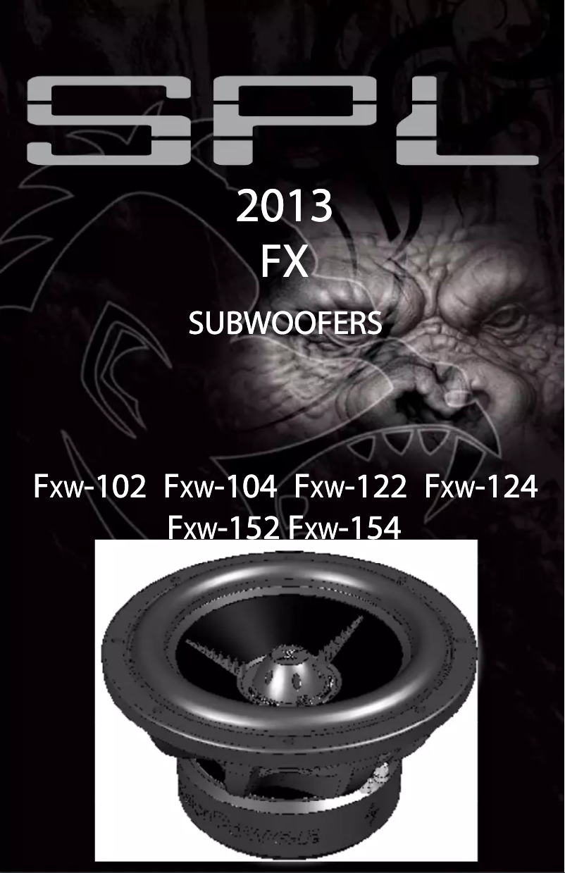 First page image of the manual for FXW-154