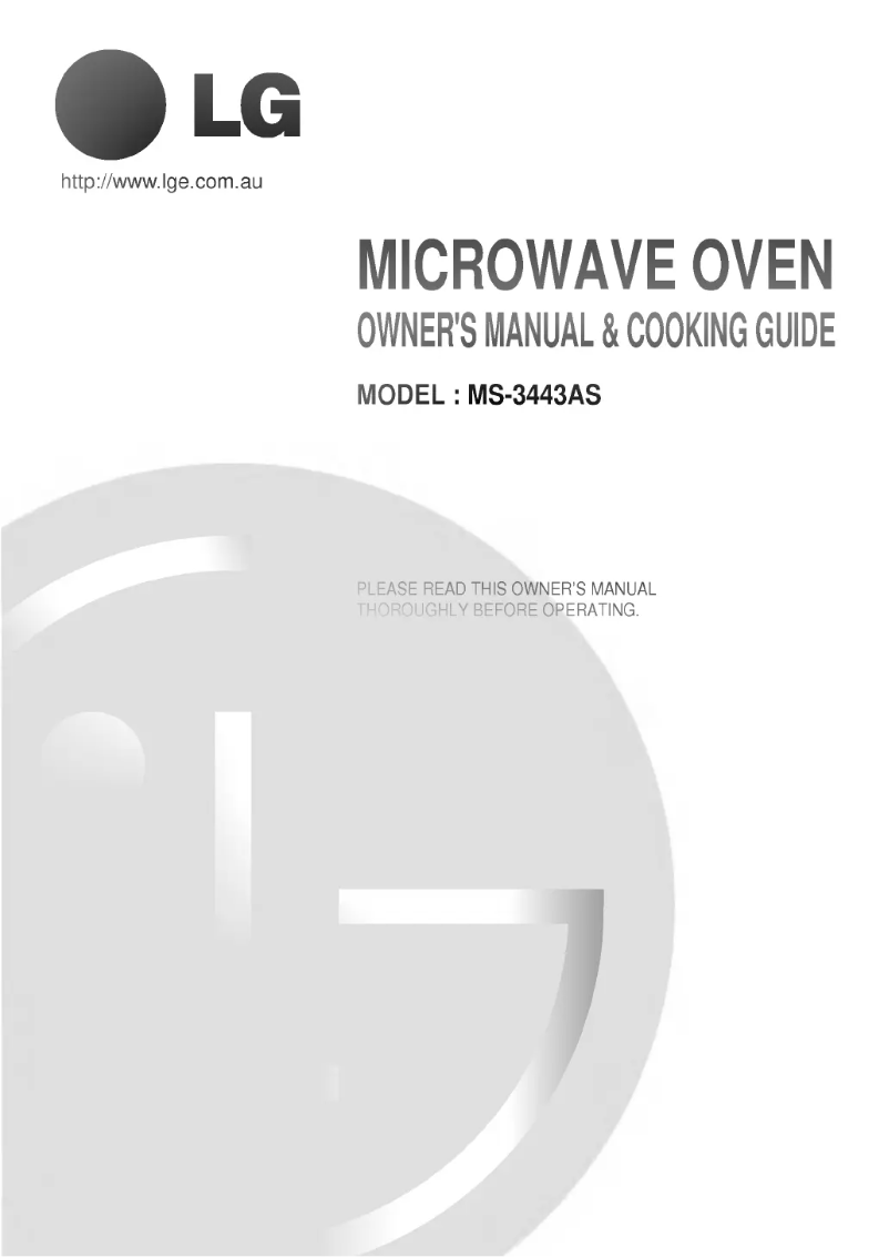 Page 1 of the manual User Manual LG MS-3443AS