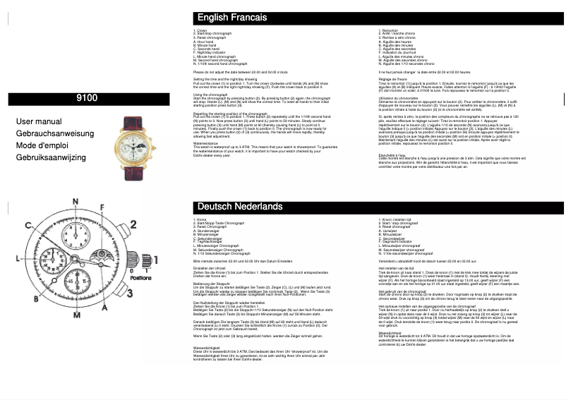 First page image of the manual for 9100