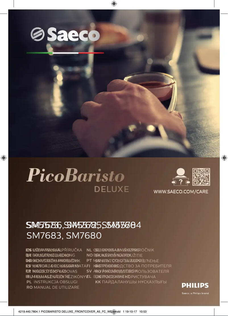 Page 1 of the manual User Manual Philips Saeco Picobaristo Deluxe SM5570